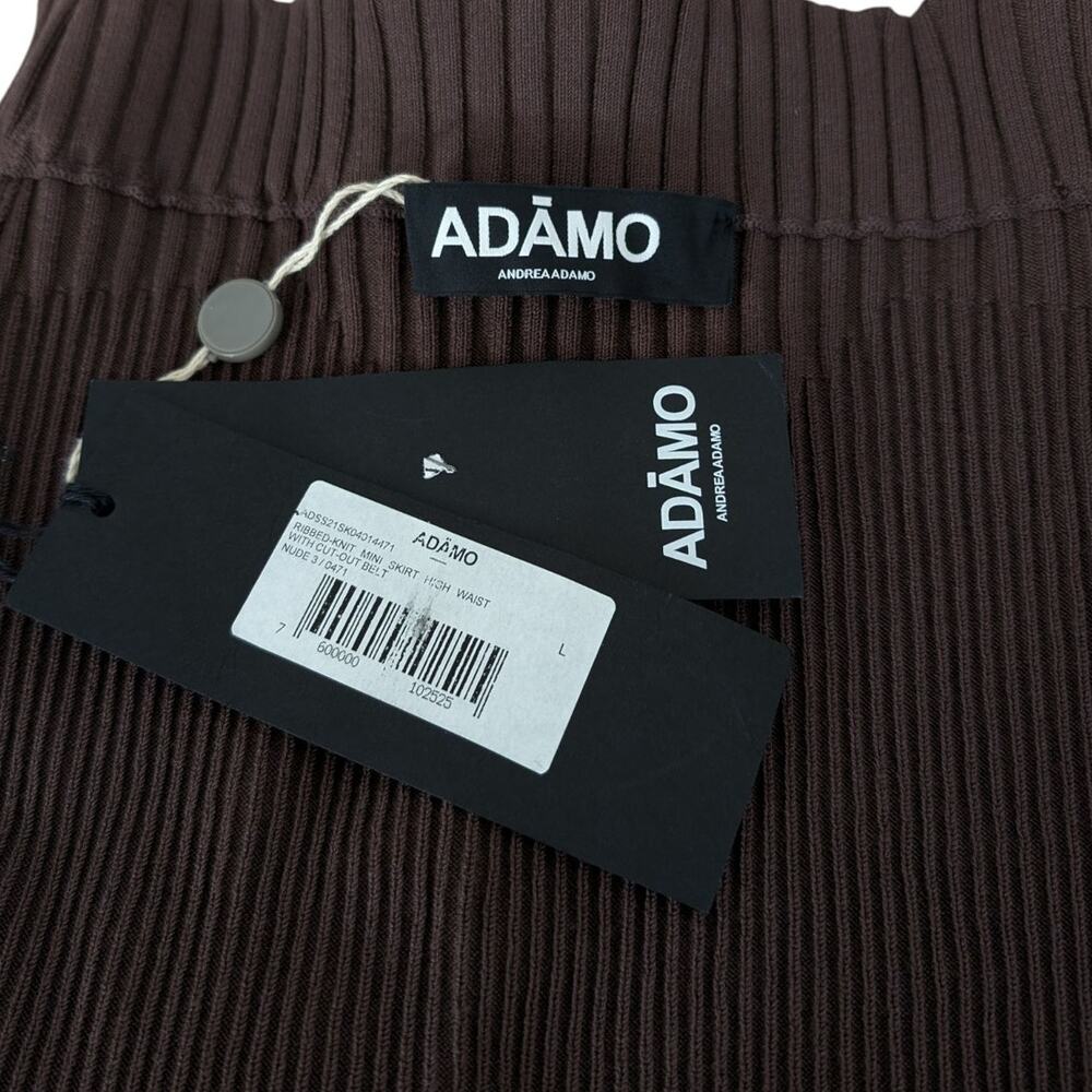 NWT Andreadamo Cut Out Ribbed Mini Skirt - Picture 5 of 10